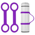 PATIKIL Water Bottle Carrier Grip, Portable Soft Silicone Non-Slip Water Handle Grip Water Bottle Holder Strap - color: Purple
