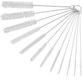 Ixiaoyoo 12 Pcs Straw Cleaner Brushes Set, 8.2 Inch Nylon Cleaning Brush - color: 8.2 Inch White