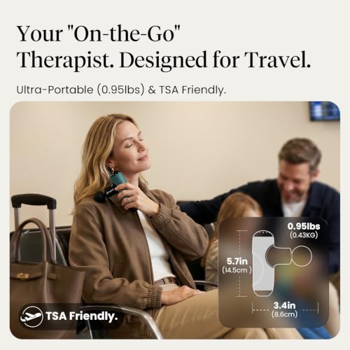 BOB AND BRAD Q2 Mini Massage Gun, Pocket-Sized, Small, Travel Essential - color: Classic Green