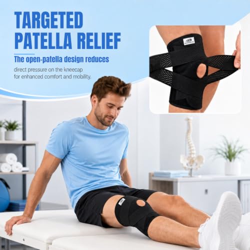 Knee Brace for Women and Men,Knee Support with Side Stabilizer-XXL - size: XX-Large