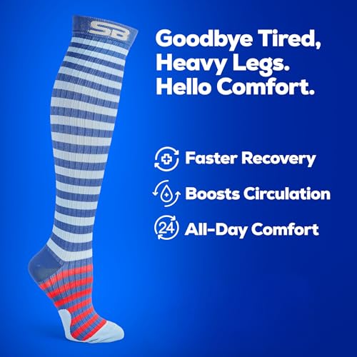 SB SOX 3-Pair Compression Socks (15-20mmHg) - color: 07 – Multi-color, size: S/M