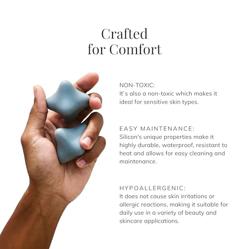 Tsubo-Oshi Massage Tools: 2-Pack Pressure Point Reflexology Tool - Handheld Silicone Massager for Knots, Muscle Tension & Relaxation - Vegan