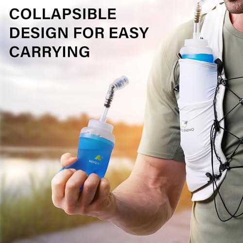 N NEVO RHINO 350ml/500ml TPU Soft Flask with Straw for Running