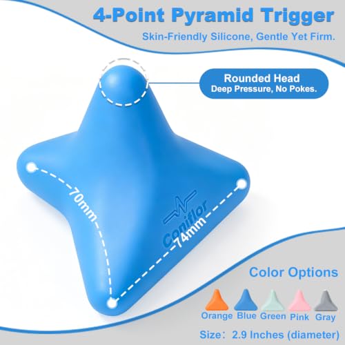 Manual Trigger Point Massager Ball–Deep Tissue Massage Tool - color: Sapphire Blue