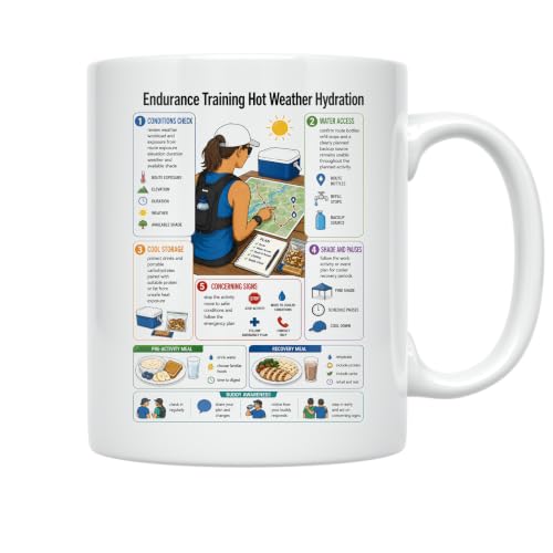 Endurance Training Mug - Hot Weather Hydration for Runners - 11 oz Ceramic