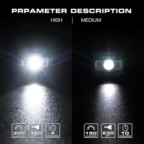 EverBrite Headlamp, 2 Pack LED Head Lamp for Kids & Adults, Red Light - color: Green