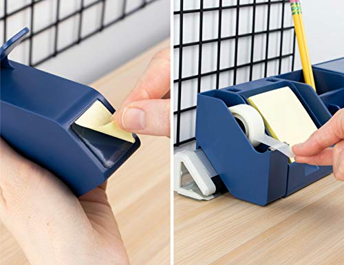 Bostitch Office Konnect Tape Dispenser with Premium Single-sided Tape, Sticks to Desk, Blue (KT-TAPE-BLUE) - color: Blue