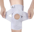 NEENCA Adjustable Knee Brace, Compression Knee Support with Air Mesh Fabric - color: White, size: XX-Large