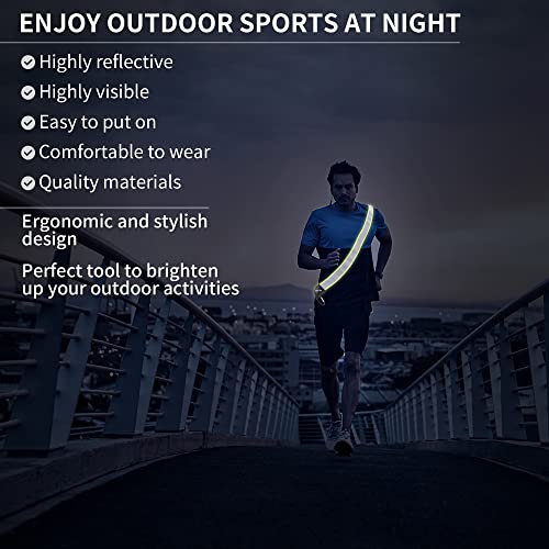 Reflective Sash for Walking at Night, Night Walking Safety Gear