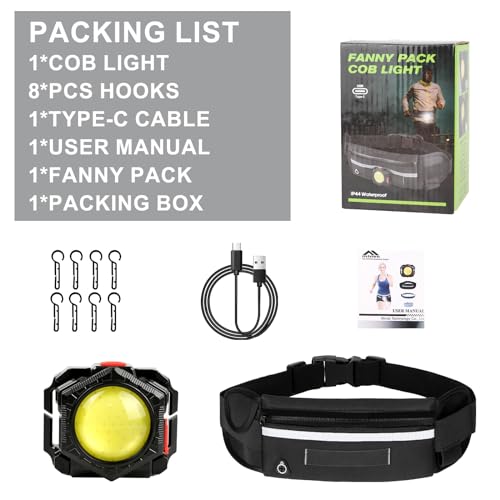 300 Lumens Running Light, Waist Light for Night Walking with 3 Modes