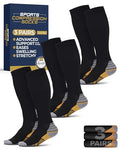 Pembrook 3 Pairs Compression Socks 20-30 mmHg - Compression Socks for Women and Men | Running, Athletic, Travel, Nurses - color: Black With Copper - 3 Pairs, size: X-Large