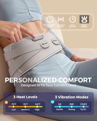 Lower Back Massager for Pain Relief, Portable Heating Pad for Back