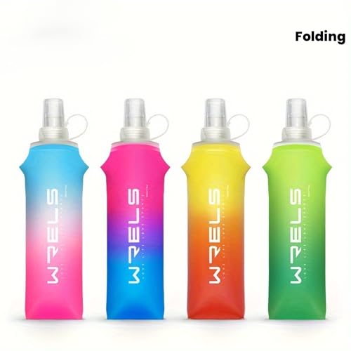 1 pcs 250ml Soft Flask Folding Collapsible TPU Water Bottle for Outdoor Running Hiking Cycling