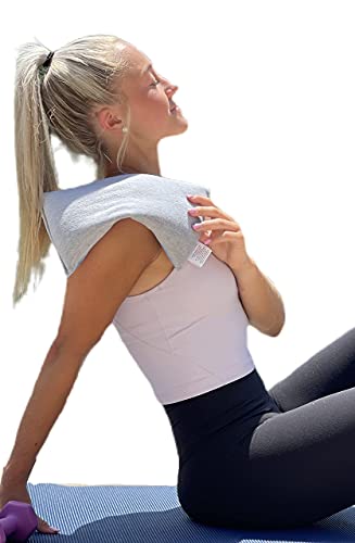 SacksyThyme Microwave Heating Pad for Cramps, Back, Neck, Shoulders, Leg Pain - Reusable Heat Pack, Hot Moist Microwavable Therapy Pack - Unscented Flaxseed Hot Compress Made in USA (Size: 12" x 7") - size: 12" x 7"