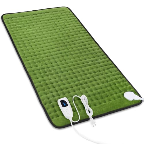 Heating Pad,Electric Heating Pad,Heating Pad for Back (GreenBlack, 33"x17") - color: Greenblack, size: 33x17 Inch