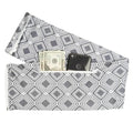 Fusion Belts Running Belt for Women & Men - Patented Side Zipper On Design - color: Grey Diamonds, size: XL/2X