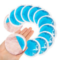 Small Round Ice Packs for Injuries, 12 Pack Soft Cosmetic Ice Packs for Face, Reusable Hot Cold Gel Pack Circular Cold Compress with 2 Wrap for Pain Relief, Toothaches, Breast Surgery, Wisdom Teeth - style: Small Round Ice Packs-4" X 4"