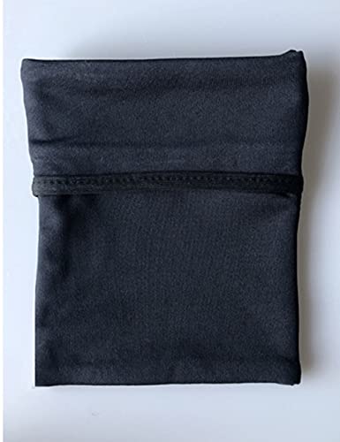 Pocket Wrist Wallet Purse for Women Men Quick Dry Zippered Wrist Pouches Wristband with Phone Holder for Running, Walking, Hiking, Jogging, Travel, Sports (Black)