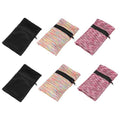 Wrist Pouch Wrist Wallet Wristband with Zipper - color: Black/Rainbow/Pink