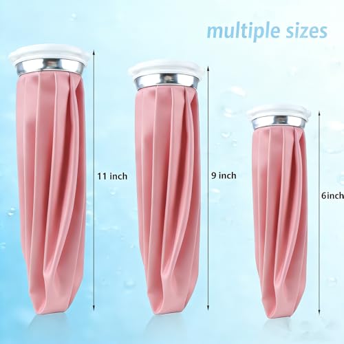 Reusable Ice Bag Hot & Cold Therapy Ice Pack for Injuries Sport Pain Relief - color: Pink