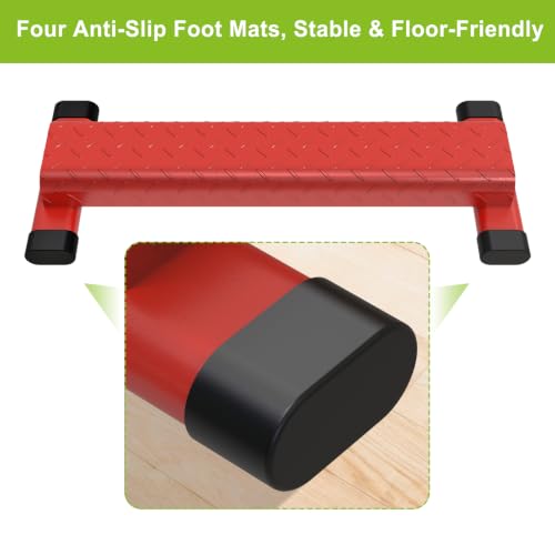 Kipika Versatile Calf Raise Bar, Heavy Duty Steel Standing Calf-raise Stand - color: D: (4.7" Wide Tube)- Red