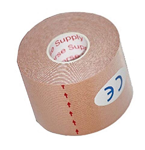 Kinesiology Tape Precut Strips, 20 Count Beige, Cotton Tape for Knee - color: Beige, size: 1 Pack