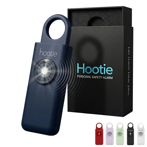 HOOTIE Personal Safety Alarm for Women, Men and Kids — 130dB Personal Alarm Keychain, Pull Pin Safety Alarm Keychain with Strobe Light, Self-Defense Alarm for Campus, Travel and Running — Navy - color: Navy