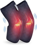 COMFIER Heated Knee Massager Heating Pad for Knee,Heat Knees Warmers Wrap with Massage and Vibration-Greige - color: Greige