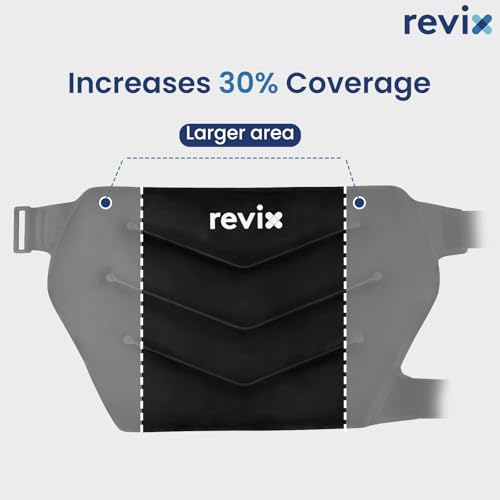 REVIX Extra Large Hip Ice Pack Wrap After Surgery, Cold Packs for Hip - color: Black