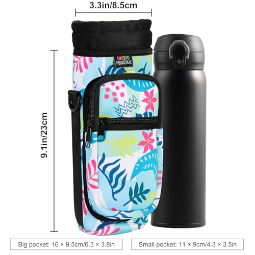 Nuovoware Water Bottle Carrier Bag, 25oz/32oz, Coloured Leaves - color: Coloured Leaves, size: 25-32 Ounces - Standard