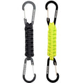 BRAVESHINE Paracord Keychain Carabiner Clip | D Ring Hanger Lanyard Hook - color: 1 Black 1 Green