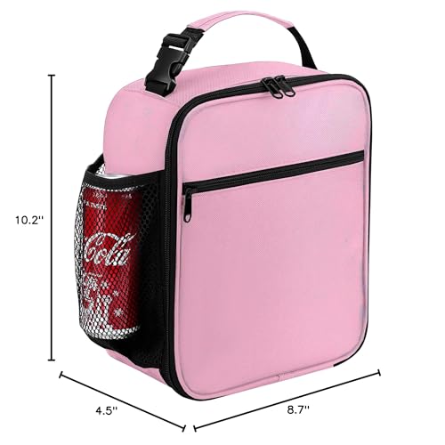 ZM-YOUTOO Lunch Box for Men - Reusable Lunch Bag Men Adult Women- Insulated Small LunchBox (Pink) - color: Pink