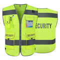 TCCFCCT Security Vest for Security Guard 9 Pockets Safety Vest, Yellow M - color: Yellow-bison 09, size: Medium