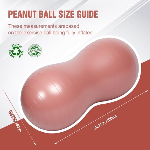 INPANY Peanut Exercise Ball for Labor, Physical Therapy & Fitness - color: Rose Pink
