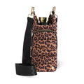 WanderFull® Original HydroBag®, Fits Up to 32 oz Water Bottle Holder with Strap, Gift for Women, Hands-Free Crossbody, Water Bottle Carrier Bag with Phone Pocket - color: Leopard Print