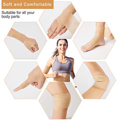 Self Adhesive Bandage Tape (3 Inches X 5 Yards), Elastic Cohesive Bandage - size: 3 Inch
