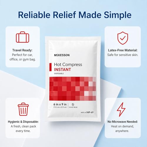 McKesson Instant Hot Packs, Instant Hot Compress, 6 x 9 in - color: Red, size: 6x9