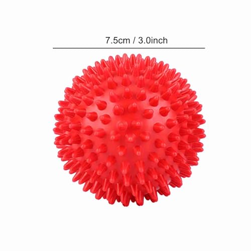 Garosa Spiky Massage Ball, Hard Plastic Red 7.5cm