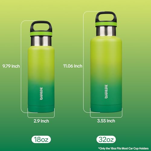 BJPKPK 18oz Insulated Water Bottle Stainless Steel Water Bottle with Handle - color: Bamboo Grove, size: 18 Ounces