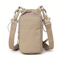Bokelai Water Bottle Holder Bag with Strap Lightweight Crossbody Carrier Sling Bag for Hiking Camping Travelling Water Bottle Sleeve Gym Accessories - color: Light Beige