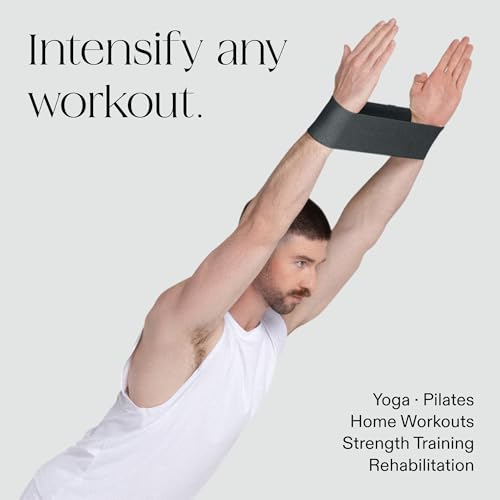Bala Bands Resistance Bands, Non-Slip Fabric Exercise Bands - color: CHARCOAL