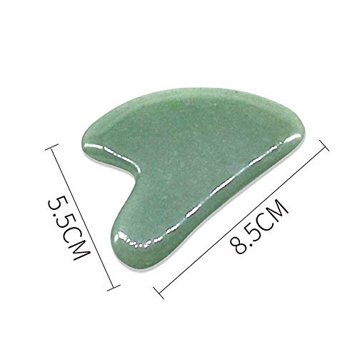 Gua Sha Facials Tools for Jaw Massage Tools Board Natural Jade Stone for SPA Acupuncture Therapy Trigger Point Treatment - style: P