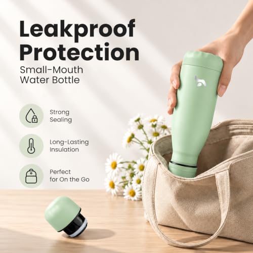 Konokyo 12 oz Insulated Stainless Steel Water Bottle, Lavender - color: Lavender, size: 12 Ounces