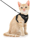 Dooradar Cat Harness and Leash Set, Adjustable and Escape Proof, S - color: Black, size: S