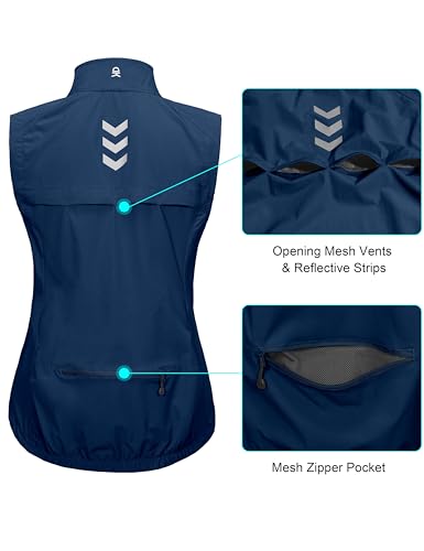 Little Donkey Andy Women's Lightweight Quick Dry Vest Windproof Summer Vest - color: Blue, size: Medium