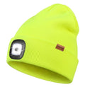 LED Beanie with The Light, Unisex Gifts for Men Dad Husband Him - color: Fluorescent Yellow