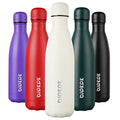BJPKPK 17 oz Insulated Water Bottle, Stainless Steel Flask, Leak Proof - color: Angle white, size: 17 Ounces