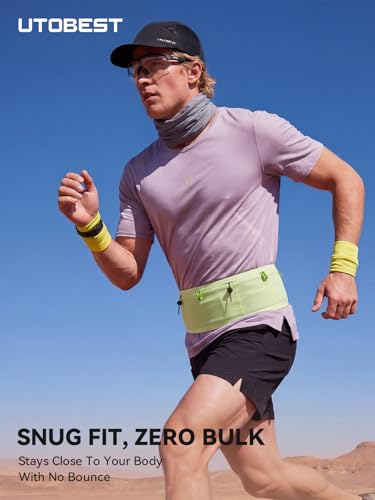 UTOBEST Running Belt for Men & Women, No Bounce Running Waist Pack, B7 Pro - color: Pink, size: L(32.2-33.8")