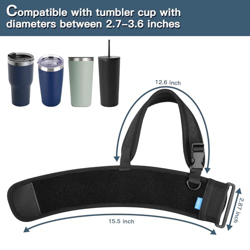 Xxerciz Tumbler Carrier Holder Water Bottle Holder with Adjustable Shoulder Strap Portable Water Bottle Sling for Walking - color: Portable