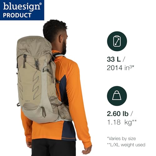 Osprey Talon 33L Men's Hiking Backpack with Hipbelt, Eclipse Grey, S/M - color: Eclipse Grey, size: Small-Medium
